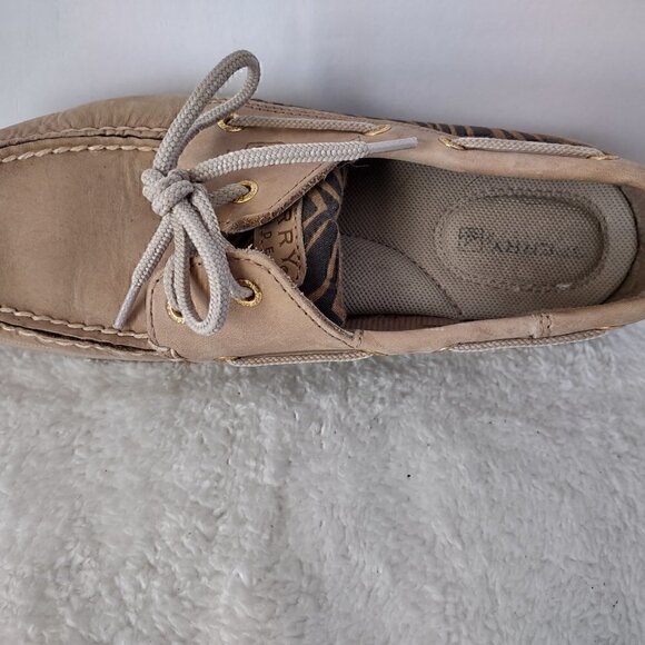Sperry Top-Sider Leather Upper Boat Shoes Loafers With Zebra Print Size 6.5 M - Picture 11 of 16